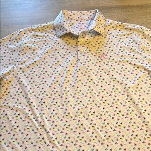 rhoback XL performance polo 90s print EUC